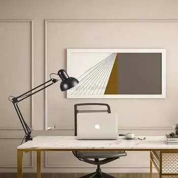 Светодиодная настольная лампа с защитой глаз, складная лампа с длинной ручкой, для обучения нейл-арту, вышивке, стрельбе, работе, заполняющему свету, настольная лампа EU Plug чёрный