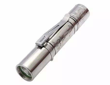 LED flashlight with XENO 6 IPX8 waterproof ES1, penlight, modes, dimmable, серебряный