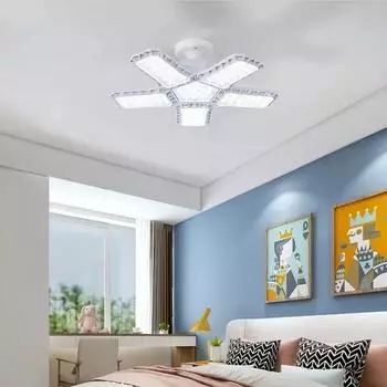 LED Folding Garage Leaf Bulb Industrial Lighting Wide Voltage 3 Leaves 45W 4 Leaves 60W 5 Leaves 80W E27 Ceiling Light Decorate AC165-265V