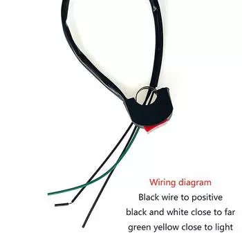 Светодиодный переключатель фар дальнего света, трехлинейный переключатель руля мотоцикла, кнопка переключения дальнего света, кнопка переключения мотоцикла