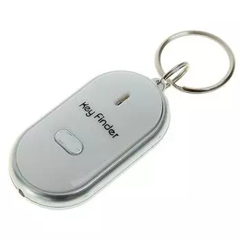 LED Key Finder Locator Find Lost Keys Chain Keychain Whistle AVE белый