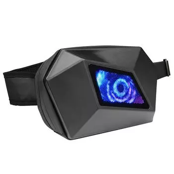 LED Knight Pack Мотоциклетная светящаяся сумка через плечо на одно плечо из твердого материала чёрный