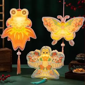 Светодиодный фонарь своими руками набор цикада воздушный змей бабочка золотая рыбка китайский фонарь ручная работа из бумаги B