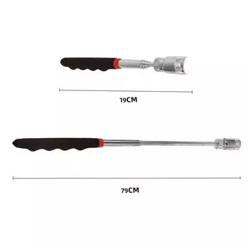 LED Magnetic Pick-Up Tool with Telescopic Handle for Auto Repair Stainless Steel 1pcs