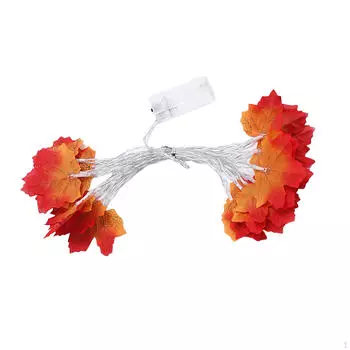 LED Maple Leaf Decorative Lights Fall Leaves Garland for Lawn Living 1.5 Meters