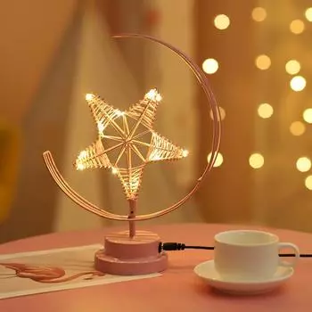 LED Modeling Light Birthday Gift Christmas Decoration Light Desk Light Bedroom Wedding Party Holiday Decoration Lamp Room Decor Battery чёрный