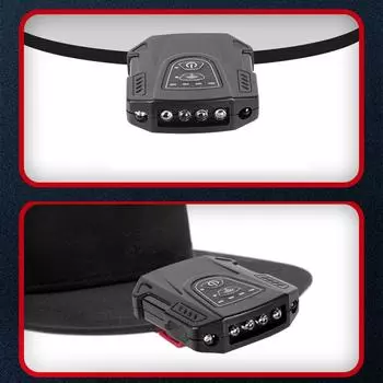 LED Multifunctional Charging Hand Waving Induction Headlights Outdoor Strong LightCamping Patrol Warning Headlig Running Lights