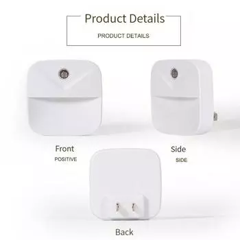 LED Night Light, EU Plug-in Smart Wireless Light Control Sensor Light, 220V Wall Light For Home Corridors, Bathrooms, Hallways