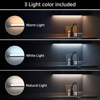 LED Night Light Motion Sensor Light Wireless USB led Cabinet Night Wardrobe Lamp For Kitchen Cabinet Bedroom Wardrobe Sensor LED 3color in one Lamp