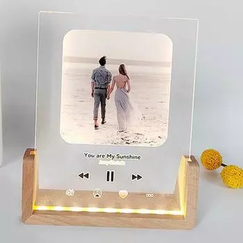 Светодиодный ночник с деревянным основанием, гладкий край, без заусенцев, USB, Plug-Play, мягкое освещение, прикроватная лампа, светодиодный настольный светильник Warm light