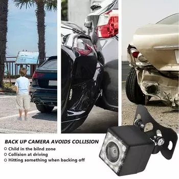 LED Night Vision 170° Wide Angle Car Rear View Camera Lens Fisheye Universal Backup Parking Reverse Camera
