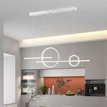 LED Pendant Light Restaurant Hanging Lamp Smart Remote Control Adjustable Color Temperature Brightness Living Room Indoor Lights Cool White