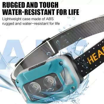 Светодиодный перезаряжаемый портативный налобный фонарь Cob Strong Light Work Light перезаряжаемый налобный фонарь для езды на велосипеде ночью на рыбалке беговые дорожки
