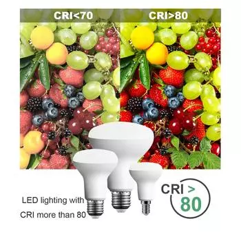 LED reflection lamp bath master lamp mushroom lamp AC220V R50 R63 R80 6W-12W non-strobe warm white light is used in the bathroom 3000K