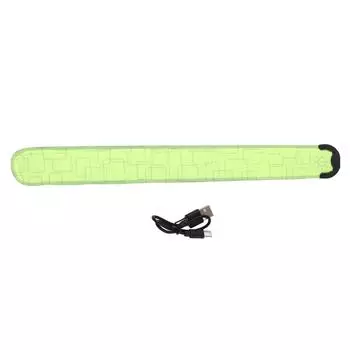 LED Safety Wristband Lights USB Charging 3 Level Adjustable Bracelets for Outdoor Night Running Red зелёный