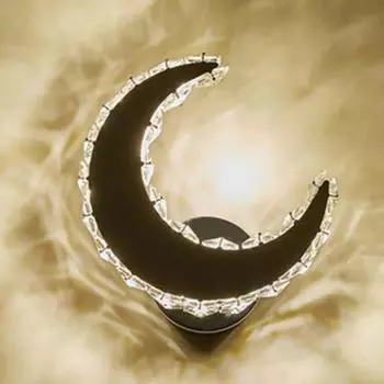 LED Simple Crystal Wall Light Living Room Background Decorative Lamp Modern Personality Stainless Steel Round Square Letters 220V