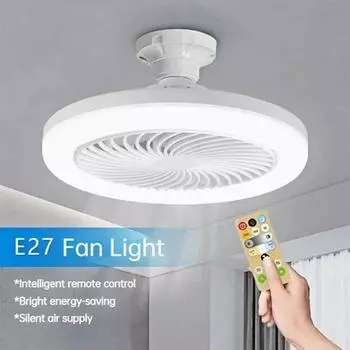 LED Smart 3-in-1 Ceiling Fan Light with Remote Control 3-speed E27 AC85-265v for Bedroom and Living Room Lighting 30W