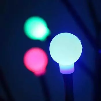 LED Solar Ball Tree Lights Outdoor Garden Plug Light Waterproof Christmas Decorations Firefly Decor Landscape Lights 627 1 piece светло-желтого