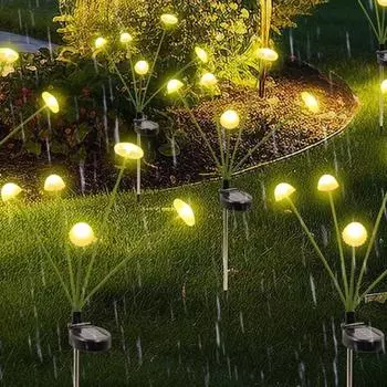 LED Solar Lamp Automatic ON/OFF Easy to Install IP44 Waterproof Jellyfish Solar Garden Light Romantic Courtyard Decoration 6pcs