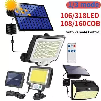 LED Solar Split Wall Lamp 3 Mode Waterproof Motion Sensor Lamps Garden Street Lighting Solar Lamp for Garden Security Wall Light