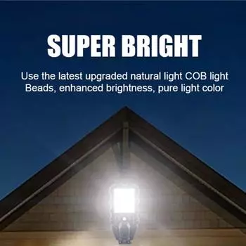 LED Solar Wall Lamp Waterproof Outdoor Home Garden Lamp Intelligent Human Sensing Street Lamp Remote Control Courtyard Lighting 0-5W