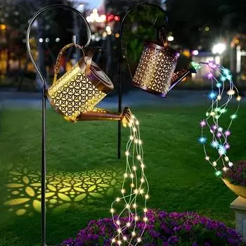 LED Solar Watering Can Light Hanging Kettle Lantern Light Outdoor Waterproof Villa Path Lawn Yard Garden Decor Hanging Light New