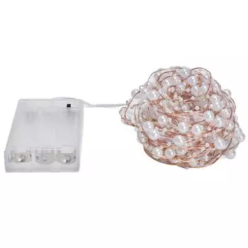 LED String Lights 32.8ft Pearl Fairy String Lights Christmas Lights Copper Wire Room Lighting