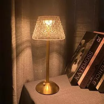 LED Table Lamp Touch Sensor Dimmable Desktop Night Light Rechargeable Wireless Reading Table Lamp LED Cordless Table Lamp for Ho золотистый