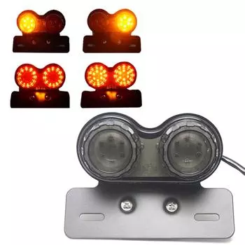 Светодиодный задний фонарь, светодиодный стоп-сигнал, задний фонарь, низкопрофильные задние фонари для мотоцикла, скутера, квадроцикла, универсальный, 12 В