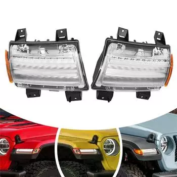 LED Turn Signal Light w/DRL Right Side 55112884AF For 2018-2022 Jeep Wrangler JL