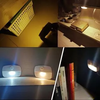 LED Under Cabinet Light PIR Motion Sensor Kitchen Bedroom Light Auto ON/OFF Smart Night Lamp For Wardrobe Cupboard Closet Stairs Warm White