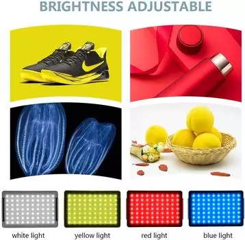 Led Video Light Camera Photography Lighting Kit With Tripod Stand 4 Color RGB Filters For Filming Streaming Studio Shooting