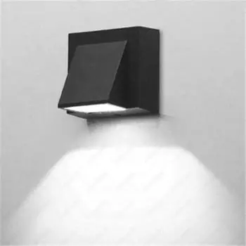 LED Wall Lamp IP65 Outdoor Waterproof Garden Porch Lighting Lamp Modern Simple Aluminum Indoor Wall Light Warm White чёрный
