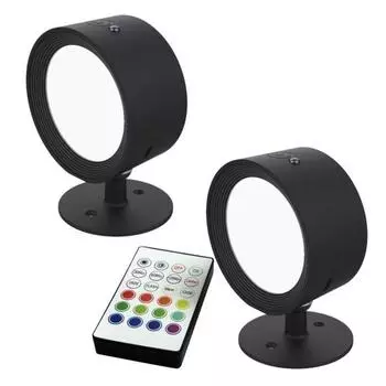 LED Wall Lamp Night Light with Remote Control Dimmable Rechargeable 360-Degree Rotation Cordless Wall Mounted Light 1pc