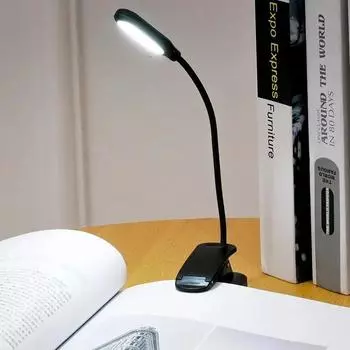 LED Writing Lamp Night Reading Light Clamp Bed Chargeable Bedroom Flexible Lamps Room Lights Table Book Desk Indoor Lighting