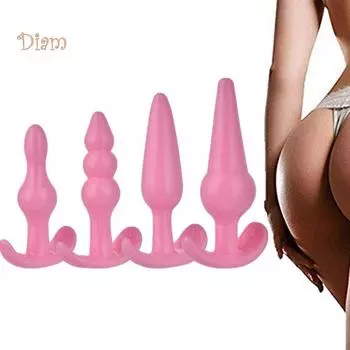 леденцы 4 шт. T-образная основа анальная пробка массажер для пар флирт мастурбация секс-игрушка 4pcs