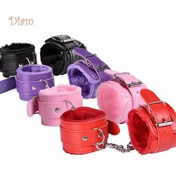 леденцы СЕКС ИГРУШКА 1 пара искусственная кожа регулируемые наручники БДСМ бондаж для женщин One size