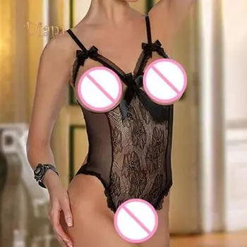 леденцы, сексуальная открытая грудь, кружевная ночная рубашка без вырезов, цельная женская одежда для сна для молодоженов L