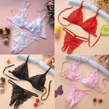 Сексуальная нижнее белье с разрезом для промежности One Size