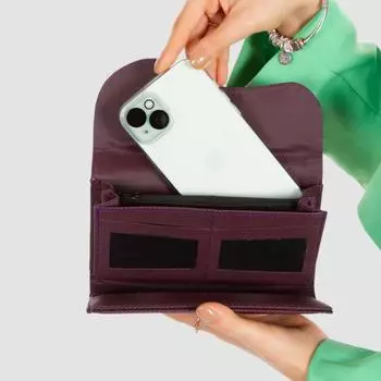 Lederax Роскошный женский кошелек из искусственной кожи, сумки для телефона, длинные кошельки для женщин, универсальный кошелек для монет, держатель для карт LD494