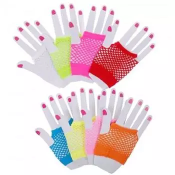 Леди эластичный танцевальный костюм танцевальная вечеринка без пальцев в сетку полые перчатки 11 cm зелёный