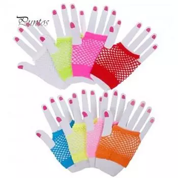 Леди эластичный танцевальный костюм танцевальные ажурные сетчатые полые перчатки 11 cm фиолетовый