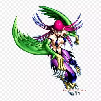 Леди Гарпия Art Yu Gi Oh Duel Links Leafa, термопереносная печать, виниловые нашивки, наклейки для одежды, аппликации «сделай сам», моющиеся нашивки