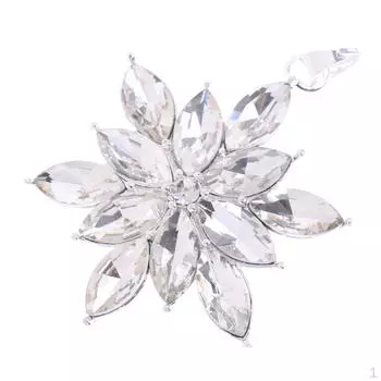 Леди Ювелирные Изделия Подарок Кристалл Снежинка Форма Кулон Ожерелье Цепи День Рождения