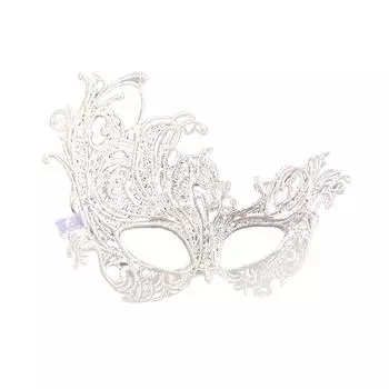 Леди Кружева Цветочная Маска Для Глаз Венецианский Маскарад Необычное Вечернее Мероприятие белый