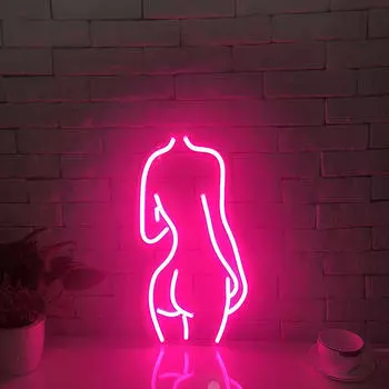 Леди Назад Девушки Женщина Тело Неоновый Знак Светодиодные Ночники Для Спальни Паба Гаража 19.5cmx2cmx41.5cm