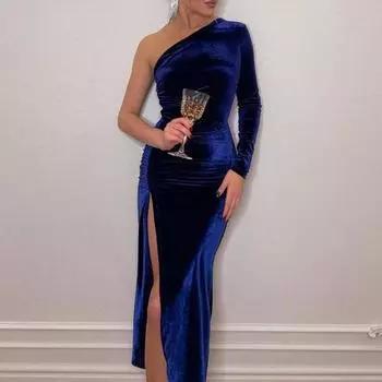 Леди Нижние Юбки Плюс Размер Элегантное Платье Легкое Изнашивание Тонкое Вечернее Платье Из Полиэстера С Длинным Рукавом для Вечеринки M красный