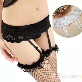 Леди сексуальные двухслойные кружевные подвязки с цветочным принтом, юбка, чулки, подтяжки розовый