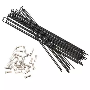 ledmomo 30pcs Bicycle Steel Spokes Bike Spokes 14G 265mm Cross Bike Spokes with Copper Caps for Most Bicycles