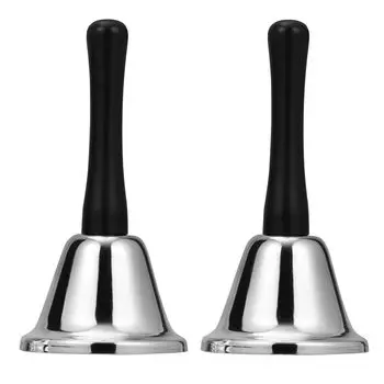 ledmomo Christmas handbell handbell lottery bell jackpot bell table bell doorbell hand bell bell chime silver dinner bell restaurant lottery raffle серебряный